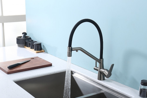 Смеситель для кухни Raglo R80.62.09 Графит матовый Черный латунь