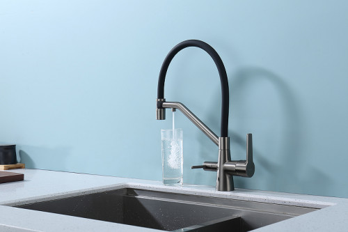 Смеситель для кухни Raglo R80.62.09 Графит матовый Черный латунь