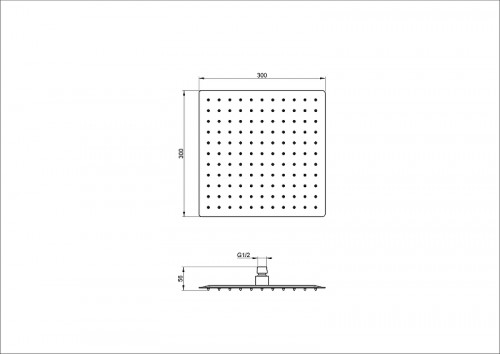 Верхний душ Wonzon & Woghand WW-88DP02-MB цвет Черный матовый