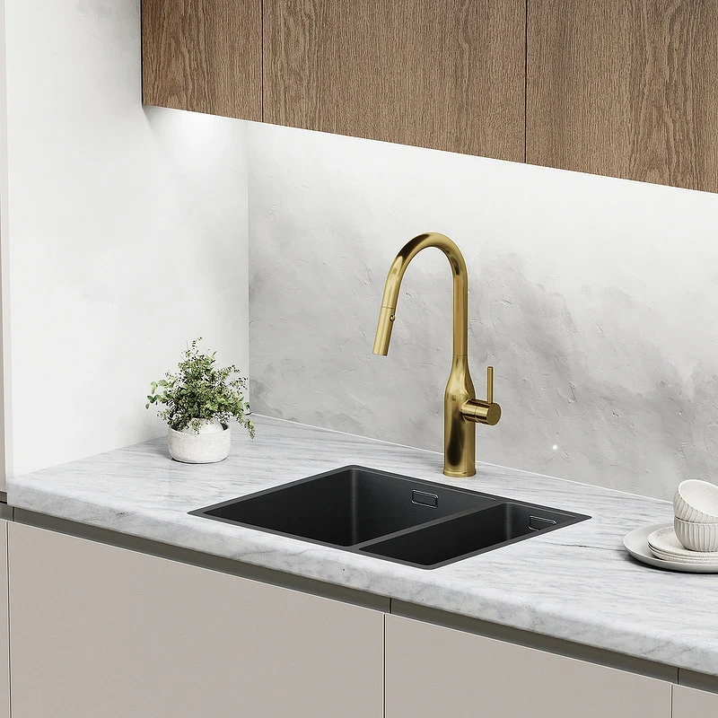 Смеситель для кухни Sancos Grand SC4002BG Золото брашированное латунь
