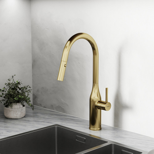 Смеситель для кухни Sancos Grand SC4002BG Золото брашированное латунь