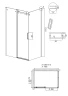Душевой уголок Grossman Classic 140x70 120.K33.04.1470.21.10 профиль Черный матовый стекло тонированное