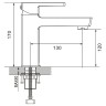 Смеситель для раковины Rose R18 R1801-1 Хром латунь