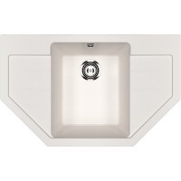 Кухонная мойка Ulgran Classic U-609-331 Белая искусственный камень (литьевой мрамор) встраиваемый