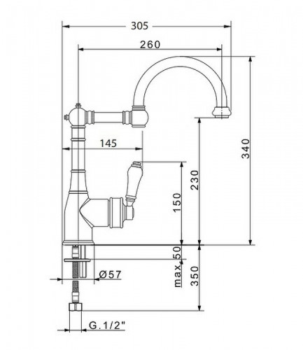 Смеситель для кухни Migliore Ermitage 18225 Хром латунь на столешницу