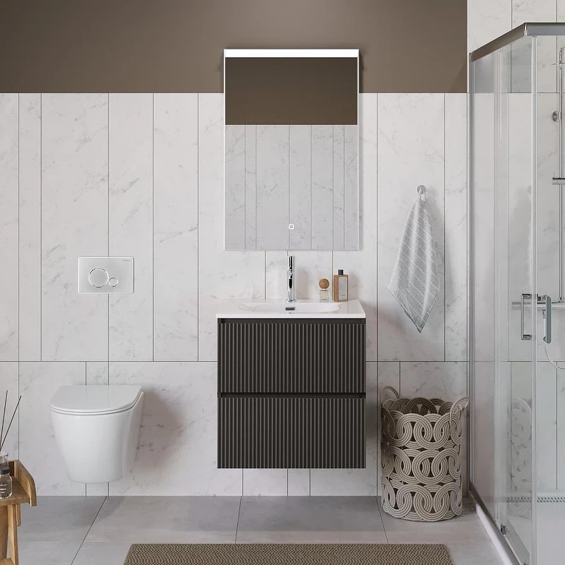 Тумба под раковину BelBagno Uno 70 UNO-700-2C-SO-GSO подвесная цвет Темно-серый матовый