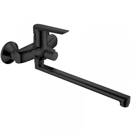 Смеситель для ванны ESKO Lagos Black LG31B универсальный Черный матовый пластик на стену