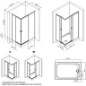 Душевой уголок AM.PM X-Joy 120х90 W94G-403-12090-MТ профиль Хром матовый стекло прозрачное