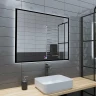 Зеркало Grossman Pragma-норма Black 100 18100802 с подсветкой Черное с сенсорным выключателем и подогревом стекло