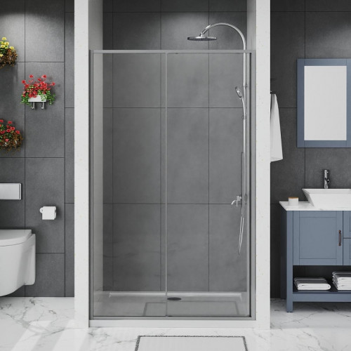 Душевая дверь Azario Shanghai 130 AZ-Y43-130-MGR-CL профиль Графит матовый стекло прозрачное