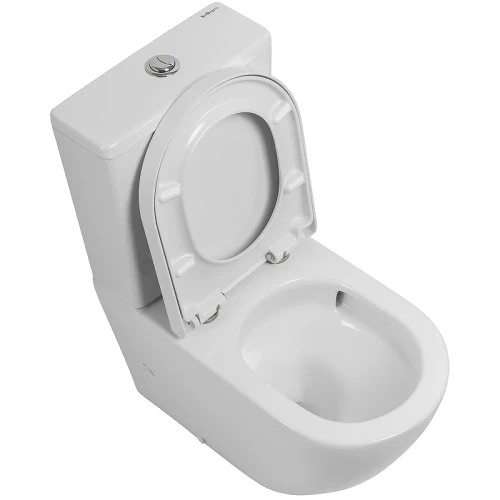 Унитаз компакт BelBagno Sfera-Tor BB2141CP-TOR/BB2141T/BB865SC с бачком и сиденьем Микролифт фаянс напольный