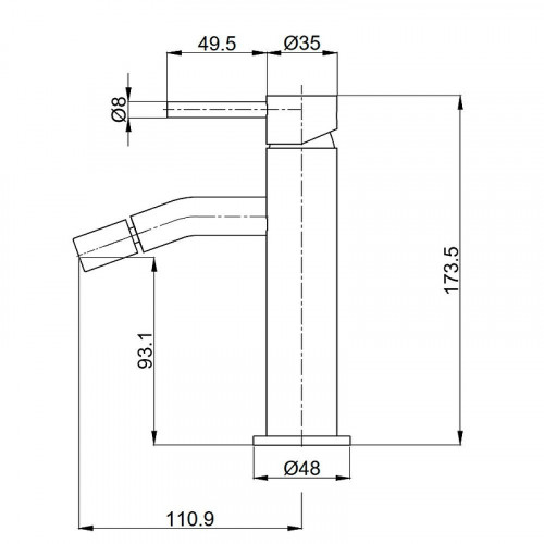 Смеситель для биде AQUAme Siena AQM6216BC цвет Медь шлифованная