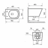 Унитаз Art&Max Ovale AM011CHR-MB подвесной Черный матовый без сиденья