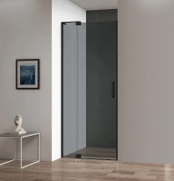 Душевая дверь Cezares Slider 100 SLIDER-B-1-90/100-GRIGIO-NERO профиль Черный матовый стекло тонированное