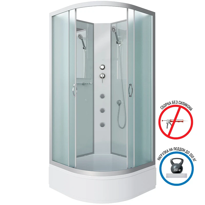 Душевая кабина Niagara Classic 90x90 NG-3301-14BKG с гидромассажем