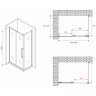 Душевой уголок Abber Schwarzer Diamant 160x80 AG30160BMH-S80BM профиль Черный стекло матовое