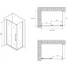Душевой уголок Abber Schwarzer Diamant 160x80 AG30160BMH-S80BM профиль Черный стекло матовое