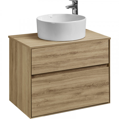 Тумба под раковину Aquaton Либерти 75 1A279501LYC70 подвесная Дуб эльвезия МДФ / ЛДСП