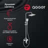 Душевая система Agger Brilliant A0394400 Хром латунь на стену