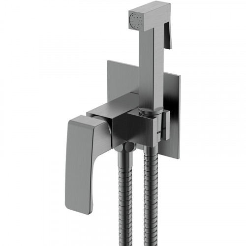 Гигиенический душ со смесителем Raglo R01.52.09 Графит матовый латунь встраиваемый