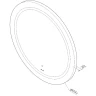 Зеркало AM.PM X-Joy 65 M85AMOX0651WG с сенсорным выключателем стекло