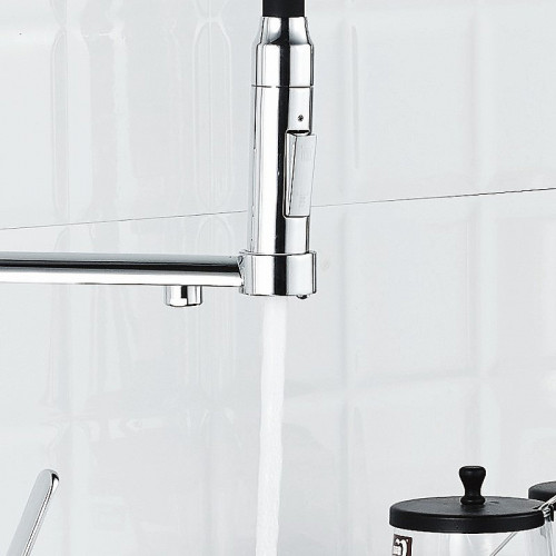 Смеситель для кухни Haiba HB76854 Хром Черный