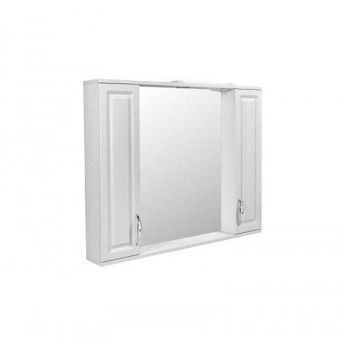 Зеркало со шкафом Stella Polar Кармела 90 SP-00002033 с подсветкой цвет Белое серебро