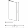 Шторка на ванну Vincea City 70x140 VSB-41700CL профиль Хром стекло прозрачное