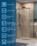 Душевой уголок BelBagno Soft Close-1 100x80 SOFT_CLOSE-1-AH-1-100/80-C-GM профиль Оружейная сталь стекло прозрачное