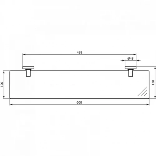 Полка Ideal Standard IOM A9125AA Хром