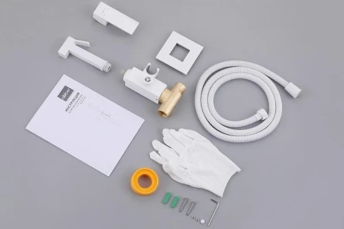 Гигиенический душ со смесителем Abber Daheim AF8226W цвет Белый матовый