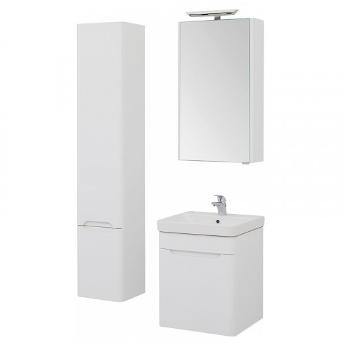 Шкаф пенал Aquanet София 35 L 207046 подвесной Белый глянец МДФ / ЛДСП