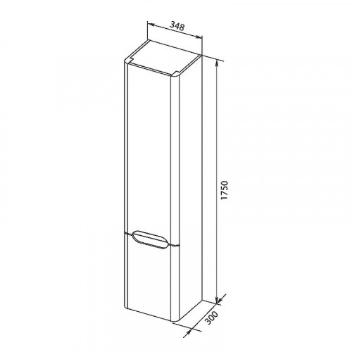 Шкаф пенал Aquanet София 35 L 207046 подвесной Белый глянец МДФ / ЛДСП