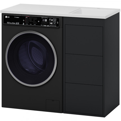 Тумба под раковину Brevita Grafit 100 GRA-01040-013Я Графит матовый МДФ / ЛДСП