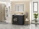 Тумба под раковину Brevita Grafit 100 GRA-01040-013Я Графит матовый МДФ / ЛДСП