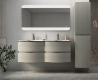 Тумба под раковину Cezares Vague 69 54854 подвесная Grigio lucido МДФ / ЛДСП