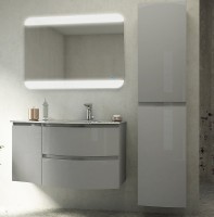 Тумба под раковину Cezares Vague 69 54854 подвесная Grigio lucido МДФ / ЛДСП