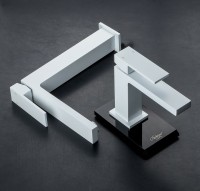 Смеситель для раковины Boheme Qubic 471-MW Белый матовый латунь