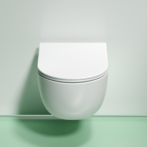 Унитаз с инсталляцией DIWO Ceramicanova Modena Rimless CN6063MW + DIWO 4501 с сиденьем Микролифт с клавишей смыва цвет Глянцевый белый