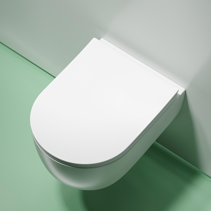 Унитаз с инсталляцией DIWO Ceramicanova Modena Rimless CN6063MW + DIWO 4501 с сиденьем Микролифт с клавишей смыва цвет Глянцевый белый