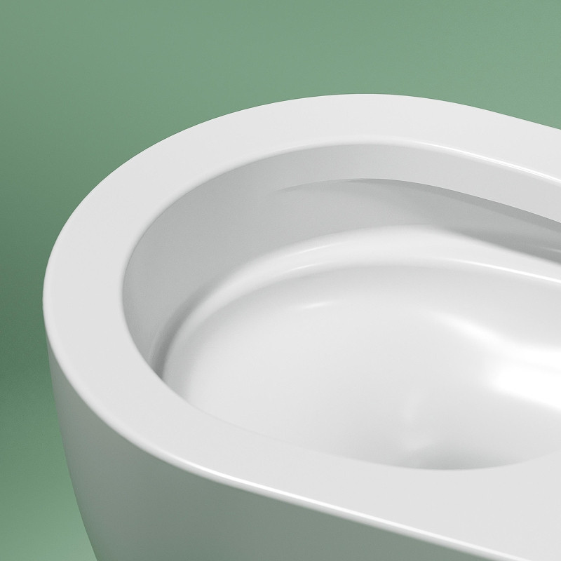 Унитаз с инсталляцией DIWO Ceramicanova Modena Rimless CN6063MW + DIWO 4501 с сиденьем Микролифт с клавишей смыва цвет Глянцевый белый