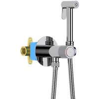 Гигиенический душ со смесителем Aquatek Бетта AQ1023CR Хром латунь встраиваемый