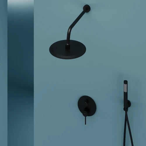 Душевая система Sancos Select SC3003MB Черная матовая латунь встраиваемый