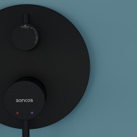 Душевая система Sancos Select SC3003MB Черная матовая латунь встраиваемый