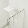 Шторка на ванну Maybah Glass MGV-62-1у 400x1400 в узком профиле Белый стекло прозрачное