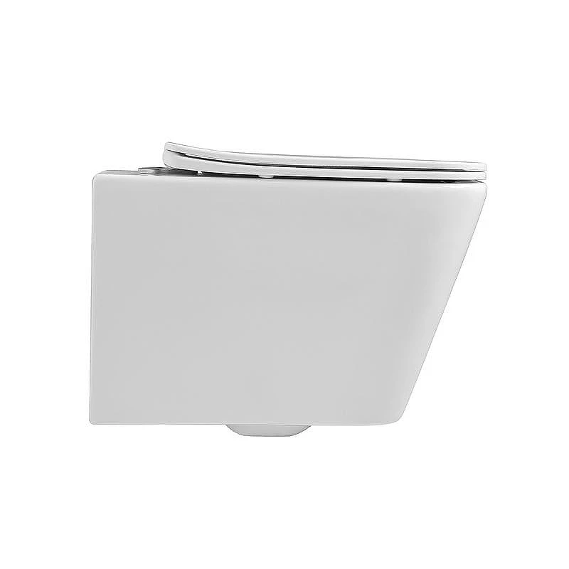 Комплект унитаза с инсталляцией Charus SET.114W.DW.1 цвет Белый с сиденьем Микролифт и клавишей смыва цвет Черный матовый