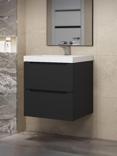 Тумба под раковину Uperwood Tanos New 50 2191020001 подвесная цвет Черный матовый