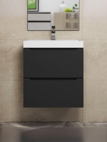 Тумба под раковину Uperwood Tanos New 50 2191020001 подвесная цвет Черный матовый