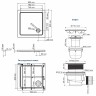 Акриловый поддон для душа WasserKRAFT Amper 90x90 29T03 Белый глянец