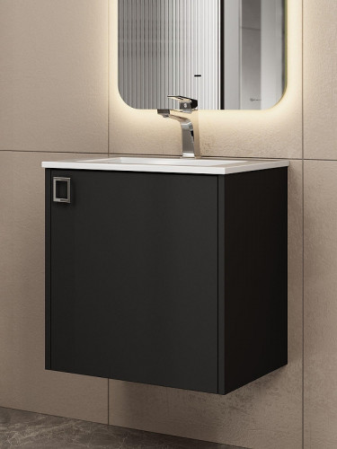 Тумба под раковину Uperwood Aurora 50 TAurora50bm подвесная цвет Черный матовый